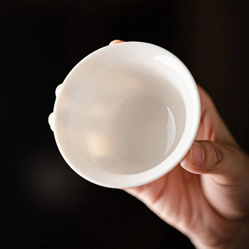 Bijeli porculanski keramički Gaiwan, šalica za čaj, poklon Kung Fu set za čaj, poklopac od keramičke zdjele, plavo-bijeli poklopac, posebna ponuda