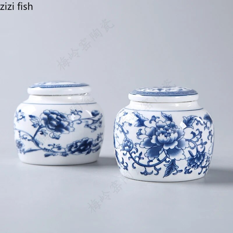 Mala keramička staklenka Tea Caddy Kutija za čaj Zatvorena staklenka Spremnik za pohranu Spremnik za čaj Organizator hrane Posuda za šećer Kutija za pohranu ukrasa za dom