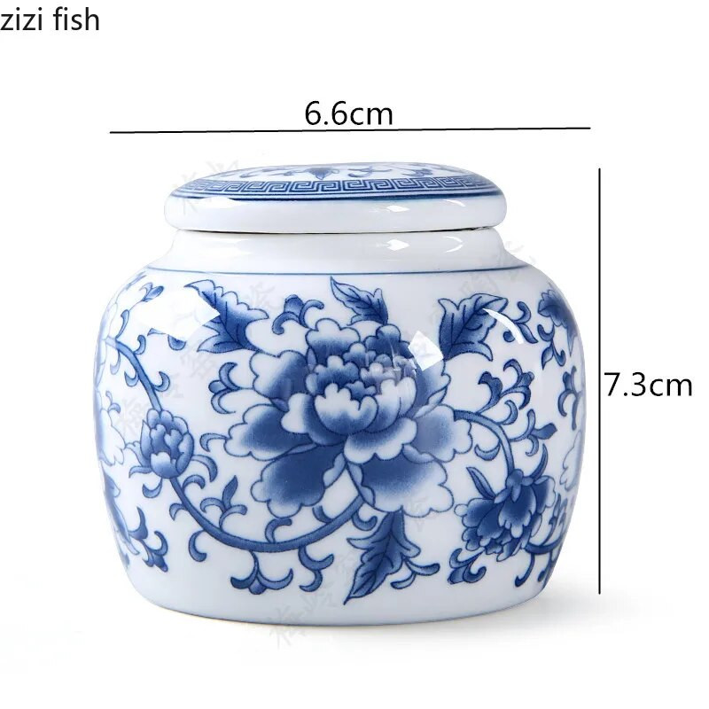 Mala keramička staklenka Tea Caddy Kutija za čaj Zatvorena staklenka Spremnik za pohranu Spremnik za čaj Organizator hrane Posuda za šećer Kutija za pohranu ukrasa za dom