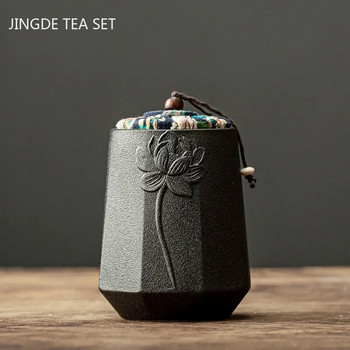 Φορητό Τσάι Caddy Travel Σακουλάκι Τσάι Σφραγισμένο Κεραμικό Βάζο Τσάι Αποθήκευση Δοχεία Αδιάβροχα Δοχεία Κουζίνας Μπαχαρικά Κουζίνα καφέ