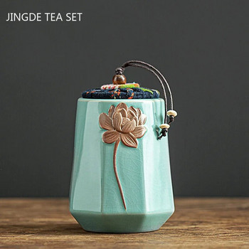 Φορητό Τσάι Caddy Travel Σακουλάκι Τσάι Σφραγισμένο Κεραμικό Βάζο Τσάι Αποθήκευση Δοχεία Αδιάβροχα Δοχεία Κουζίνας Μπαχαρικά Κουζίνα καφέ
