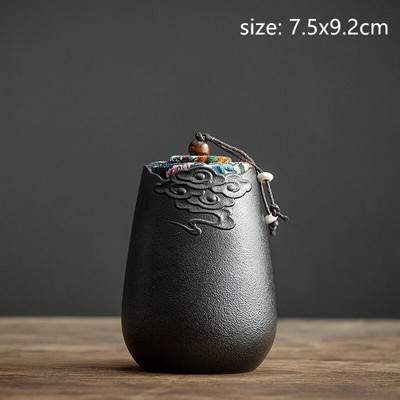 Hordozható tea Caddy utazó teászacskó lezárt kerámia tégely teatároló nedvességálló tárolóedények konyhai fűszer kávé tartály