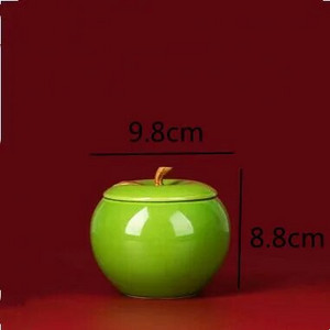 Kreativna keramička staklenka za čaj Mala staklenka za slatkiše i sušeno voće s poklopcem Zatvorena staklenka za pohranu Šalica za mirisnu svijeću u obliku jabuke