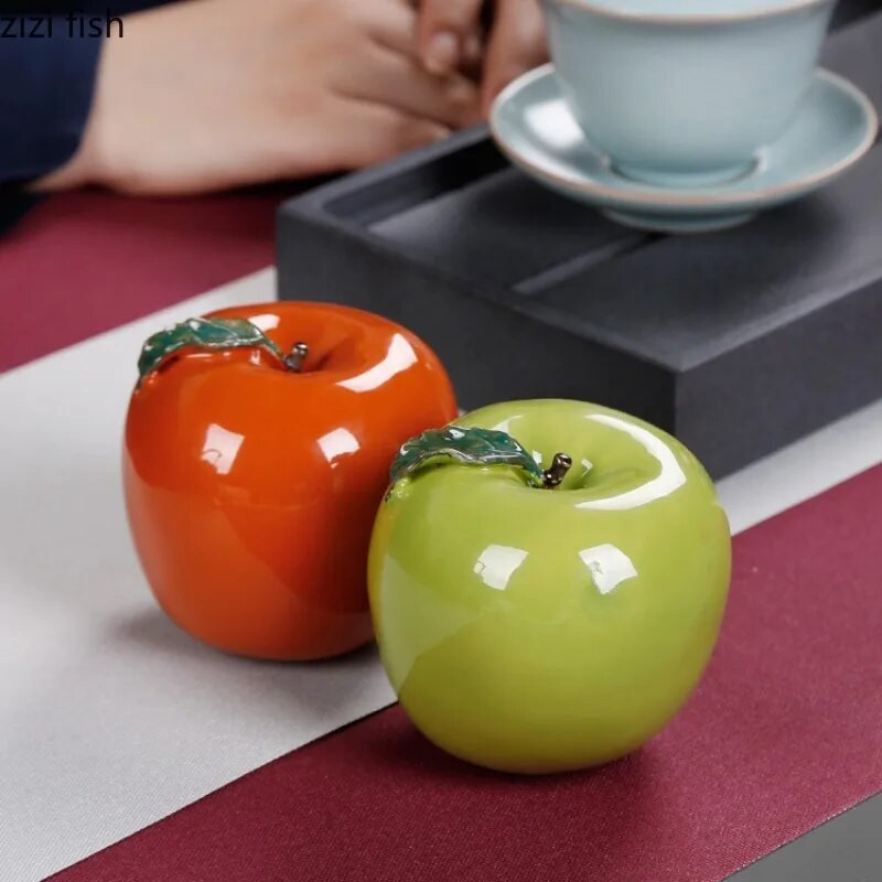Apple Kerámia Tea Can Chili Tea Caddy Tea Doboz Pecsét Az Üveg Teatartály Tároló Üveg Tea Szervező Tároló Doboz Tároló Szervező