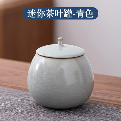 Kamenina Limenka za čaj Okrugla zatvorena staklenka Keramička kutija za čaj Kutija za čaj Staklenka za pohranu Posuda za čaj Organizator za čaj Staklenke za slatkiše Staklenke za grickalice