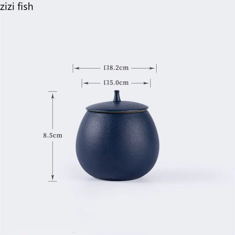 Kamenina Limenka za čaj Okrugla zatvorena staklenka Keramička kutija za čaj Kutija za čaj Staklenka za pohranu Posuda za čaj Organizator za čaj Staklenke za slatkiše Staklenke za grickalice