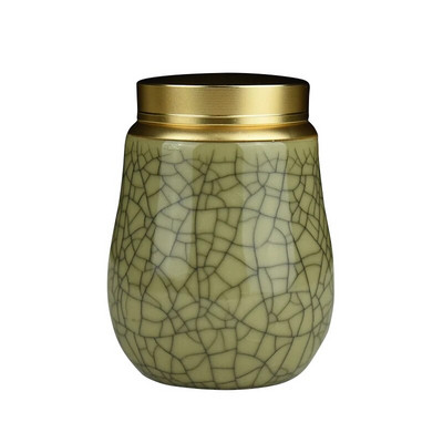 Keramička staklenka s metalnim poklopcem Zatvorene staklenke Tea Caddy Spremnik za kutiju za čaj Staklenka za slatkiše Staklenke za pohranu hrane Spremnik za čaj Organizator za čaj