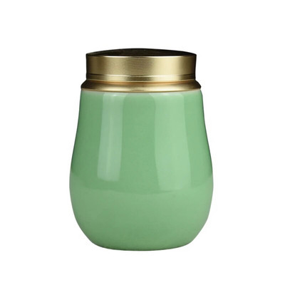 Keramička staklenka s metalnim poklopcem Zatvorene staklenke Tea Caddy Spremnik za kutiju za čaj Staklenka za slatkiše Staklenke za pohranu hrane Spremnik za čaj Organizator za čaj