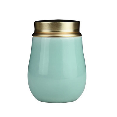Keramička staklenka s metalnim poklopcem Zatvorene staklenke Tea Caddy Spremnik za kutiju za čaj Staklenka za slatkiše Staklenke za pohranu hrane Spremnik za čaj Organizator za čaj