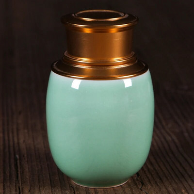 Keramička staklenka s metalnim poklopcem Zatvorene staklenke Tea Caddy Spremnik za kutiju za čaj Staklenka za slatkiše Staklenke za pohranu hrane Spremnik za čaj Organizator za čaj