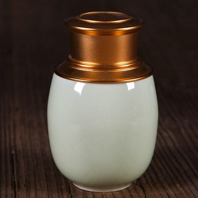 Keramička staklenka s metalnim poklopcem Zatvorene staklenke Tea Caddy Spremnik za kutiju za čaj Staklenka za slatkiše Staklenke za pohranu hrane Spremnik za čaj Organizator za čaj