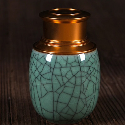 Keramička staklenka s metalnim poklopcem Zatvorene staklenke Tea Caddy Spremnik za kutiju za čaj Staklenka za slatkiše Staklenke za pohranu hrane Spremnik za čaj Organizator za čaj