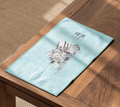 Kínai festett konyharuha Csúcsminőségű plüss nedvszívó vízrongy sűrített teaszalvéták vászon hőszigetelő alátét teatartozékok