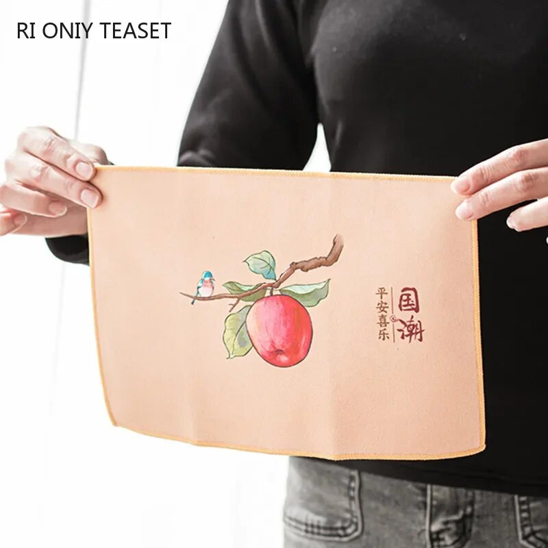 Kínai festett konyharuha Csúcsminőségű plüss nedvszívó vízrongy sűrített teaszalvéták vászon hőszigetelő alátét teatartozékok