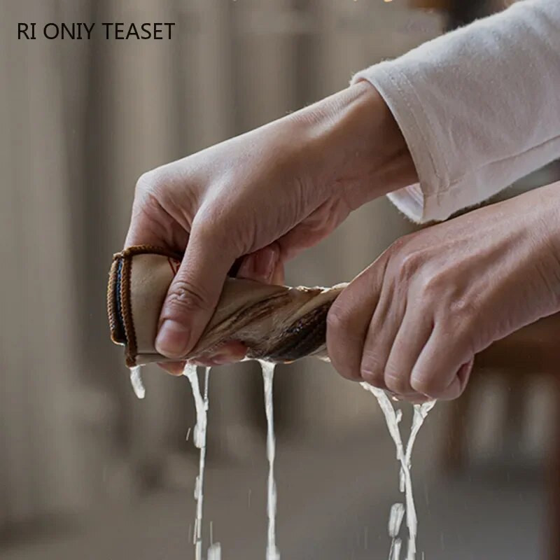 Kínai festett konyharuha Csúcsminőségű plüss nedvszívó vízrongy sűrített teaszalvéták vászon hőszigetelő alátét teatartozékok