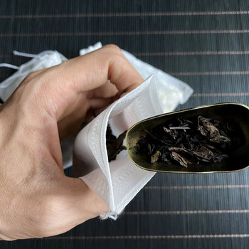 100 τεμ. Φίλτρου για φακελάκια τσαγιού μιας χρήσης με String Heal Seal Food Grade Non-woven Fabric Spice Φυσικό πολτό μιας χρήσης