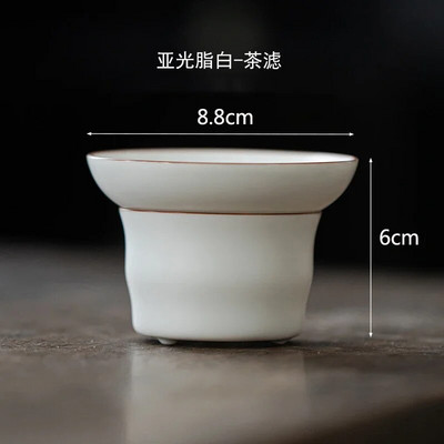 Matinės spalvos riebalinis baltas Gaiwan keramikinis arbatos puodelis su tuščiaviduriu pagrindu kinietiškas kunfu arbatos ruošimo puodelis Vandens kaštoninis dangtelis