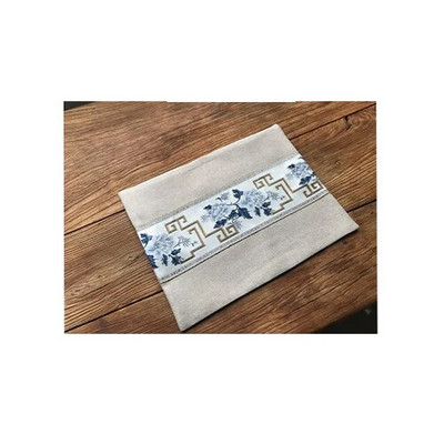 Teatörlő alátét Pamut vászon Asztali mat Dekoráció 30x40cm Hímzés Kézműves Erős nedvszívó hatású konyhai tisztítókendő