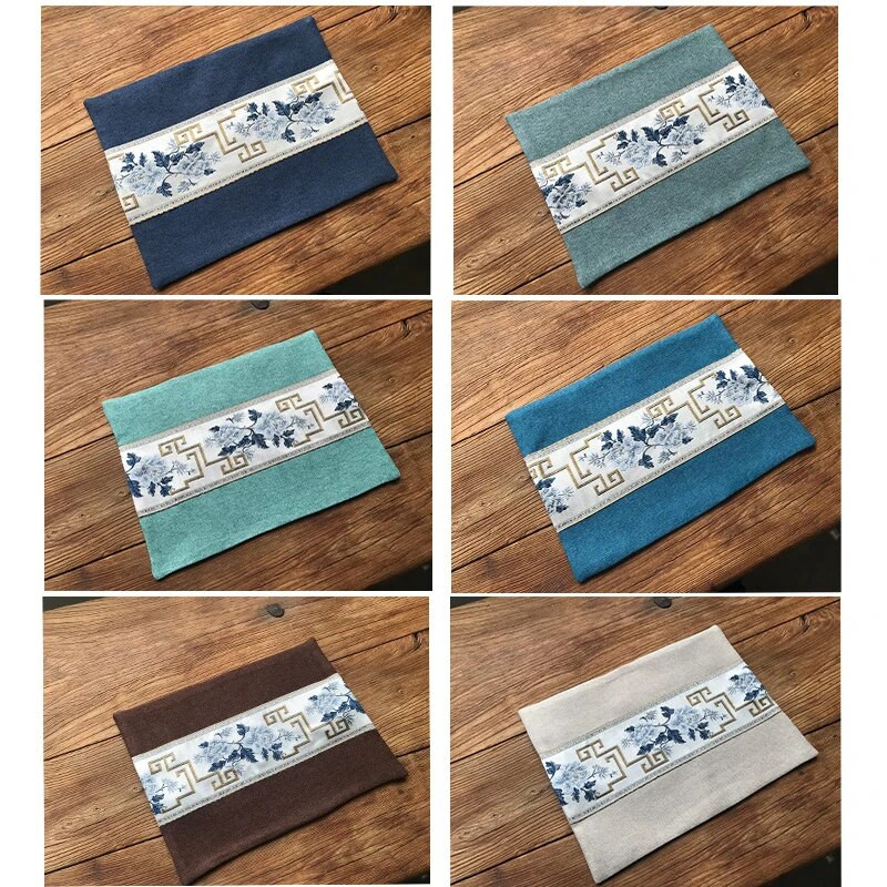 Teatörlő alátét Pamut vászon Asztali mat Dekoráció 30x40cm Hímzés Kézműves Erős nedvszívó hatású konyhai tisztítókendő