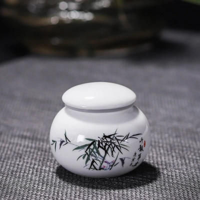 Prijenosni mali lonac za čaj Keramički mali lonac za kremu Pilula Četvrtasta kutija za puder za kremu Keramički zatvoreni lonac za med Mala okrugla keramička boca