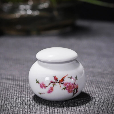 Prijenosni mali lonac za čaj Keramički mali lonac za kremu Pilula Četvrtasta kutija za puder za kremu Keramički zatvoreni lonac za med Mala okrugla keramička boca