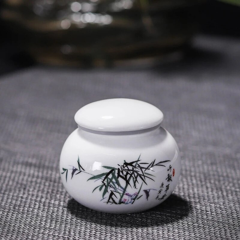 Prijenosni mali lonac za čaj Keramički mali lonac za kremu Pilula Četvrtasta kutija za puder za kremu Keramički zatvoreni lonac za med Mala okrugla keramička boca