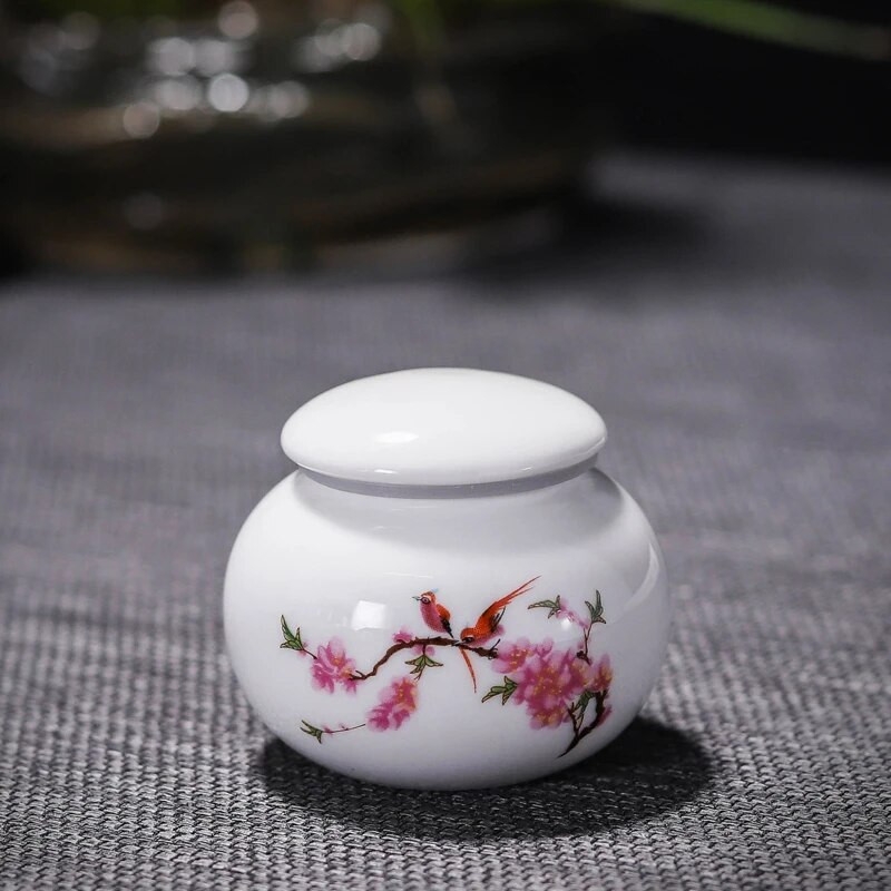 Prijenosni mali lonac za čaj Keramički mali lonac za kremu Pilula Četvrtasta kutija za puder za kremu Keramički zatvoreni lonac za med Mala okrugla keramička boca