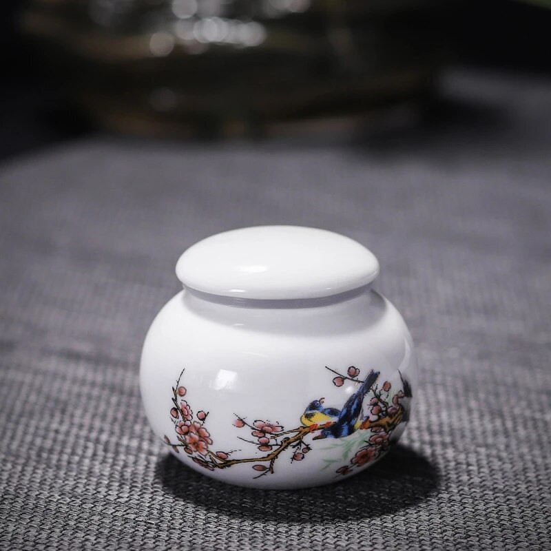 Prijenosni mali lonac za čaj Keramički mali lonac za kremu Pilula Četvrtasta kutija za puder za kremu Keramički zatvoreni lonac za med Mala okrugla keramička boca