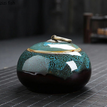Kiln Transformed Ceramic Tea Caddy Κουτί τσαγιού Αδιάβροχο σφραγισμένο δοχείο αποθήκευσης δοχείο τσαγιού Candy Jar Tea Organizer Δοχείο τσαγιού