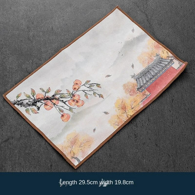 Japoniško stiliaus medvilninis linas Vandenį sugeriantis arbatos rankšluostis arbatos ceremonijos reikmenys Staltiesės skuduras arbatos kilimėlis arbatos ceremonijos indai