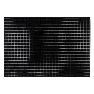 1db pamut konyharuha asztali szalvéták textil pamut mintás fekete-fehér nedvszívó kendő 60cmx40cm