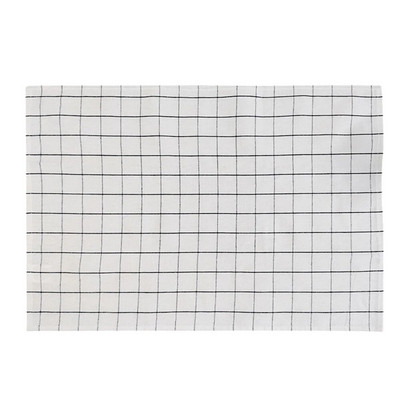 1db pamut konyharuha asztali szalvéták textil pamut mintás fekete-fehér nedvszívó kendő 60cmx40cm