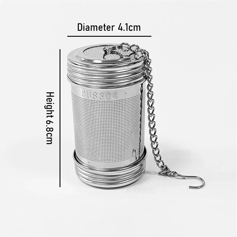 Fini mrežasti filter Infuzor za čaj Cilindrični 304 nehrđajući čelik Navojni priključak Cjedilo za čajnik Začinsko bilje Kuhinjski dodaci