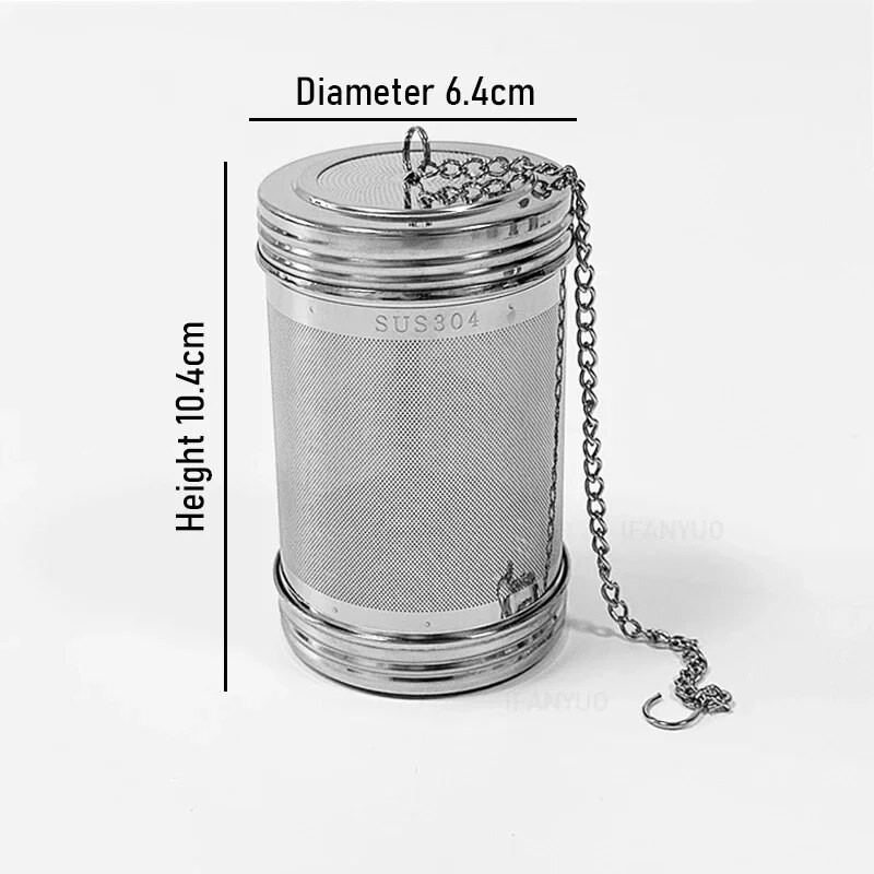 Fini mrežasti filter Infuzor za čaj Cilindrični 304 nehrđajući čelik Navojni priključak Cjedilo za čajnik Začinsko bilje Kuhinjski dodaci