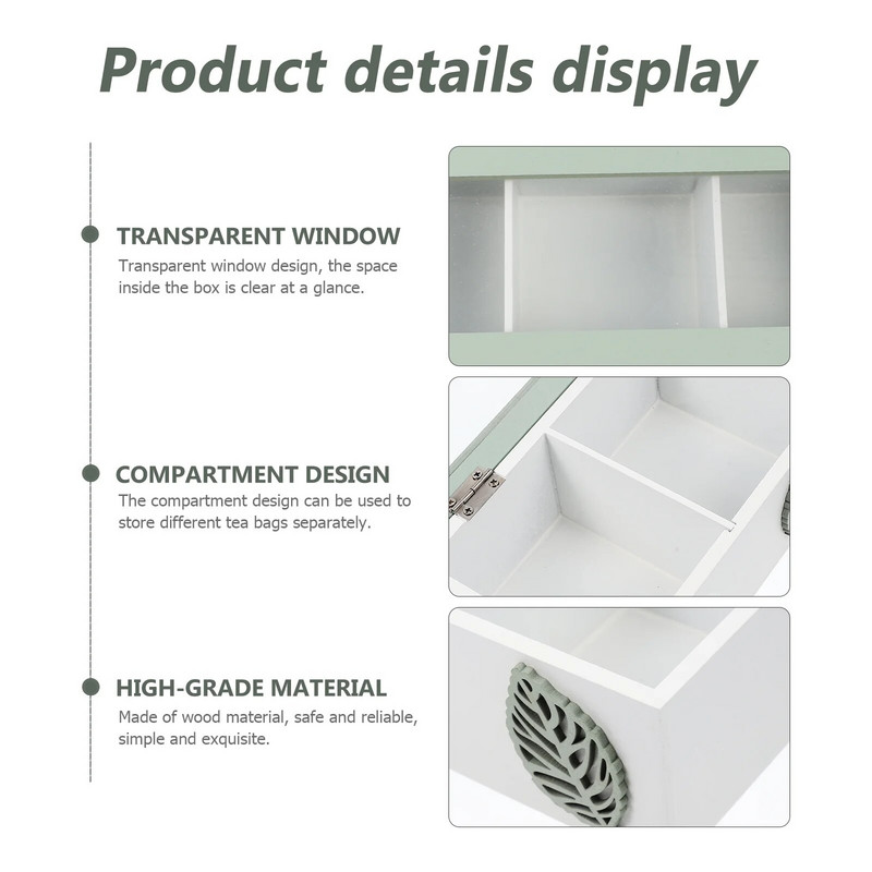 Vrećice čaja Organizator za ormariće Posude Nakit Ladica za bar za kavu Mala pohrana Paketić šećera Drveni