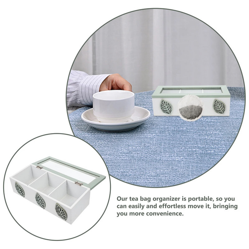 Vrećice čaja Organizator za ormariće Posude Nakit Ladica za bar za kavu Mala pohrana Paketić šećera Drveni