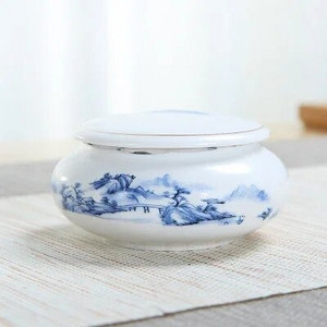 Keramički spremnici za čaj Tea Caddies Spremište za čaj, putni keramički kanister, japansko spremište staklenki, D146