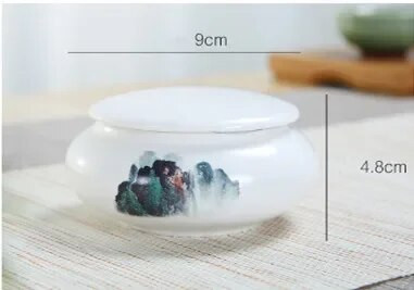 Keramički spremnici za čaj Tea Caddies Spremište za čaj, putni keramički kanister, japansko spremište staklenki, D146