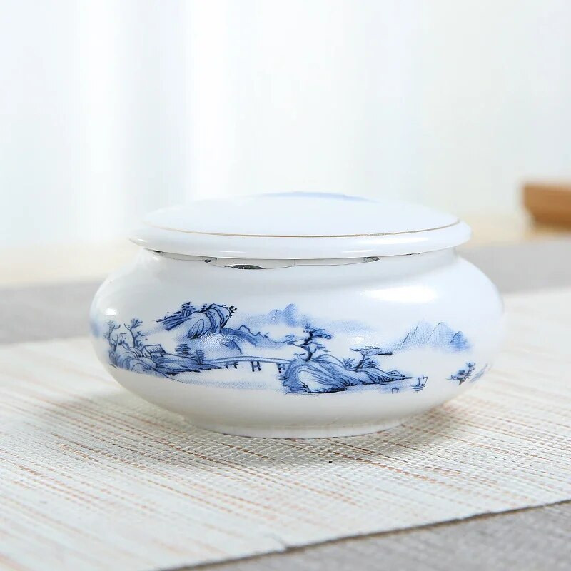 Keramički spremnici za čaj Tea Caddies Spremište za čaj, putni keramički kanister, japansko spremište staklenki, D146