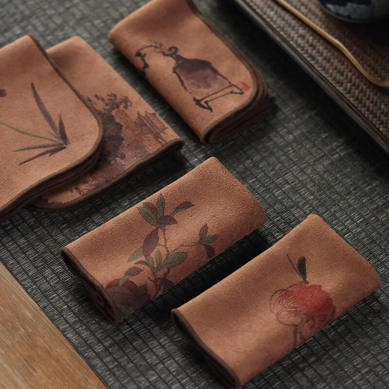 Ceremonijos arbatos RagTea priedų rinkinys Dažytas storas sugeriantis profesionalus kilimėlis Aukščiausios klasės reikmenys arbatos kinų super rankšluosčių stalas