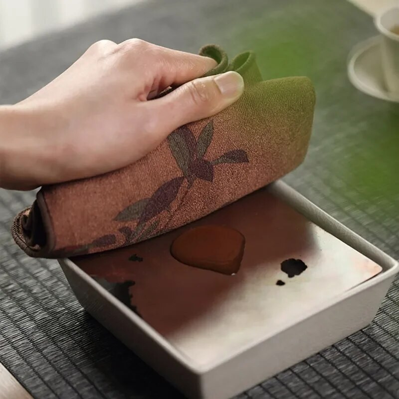 Ceremonijos arbatos RagTea priedų rinkinys Dažytas storas sugeriantis profesionalus kilimėlis Aukščiausios klasės reikmenys arbatos kinų super rankšluosčių stalas