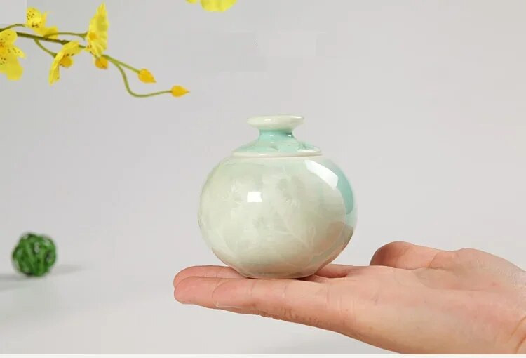 Šareni mini porculan u kineskom stilu, hermetički nepropusni Matcha čaj Caddy Pasty Liquid, Cosmetic, Puder Storage Keep Fresh Empty Canister