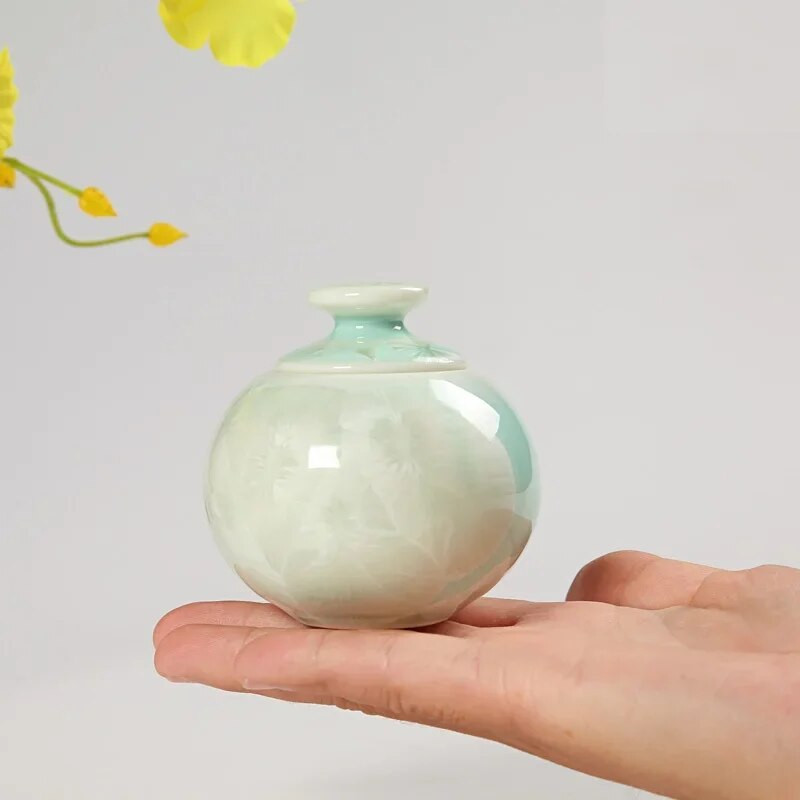 Šareni mini porculan u kineskom stilu, hermetički nepropusni Matcha čaj Caddy Pasty Liquid, Cosmetic, Puder Storage Keep Fresh Empty Canister