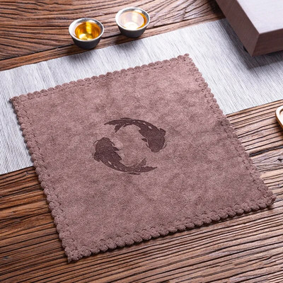 Șervețele de ceai Kungfu, absorbție de apă, prosop îngroșat pentru set de ceai, cârpă de ceai din fibră din bumbac, accesorii pentru masă de ceai Zen Intention