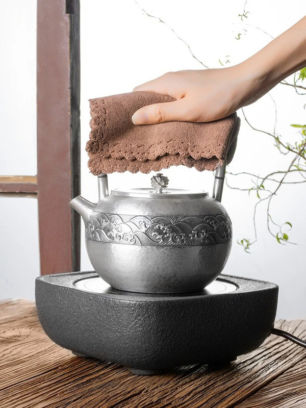 Șervețele de ceai Kungfu, absorbție de apă, prosop îngroșat pentru set de ceai, cârpă de ceai din fibră din bumbac, accesorii pentru masă de ceai Zen Intention