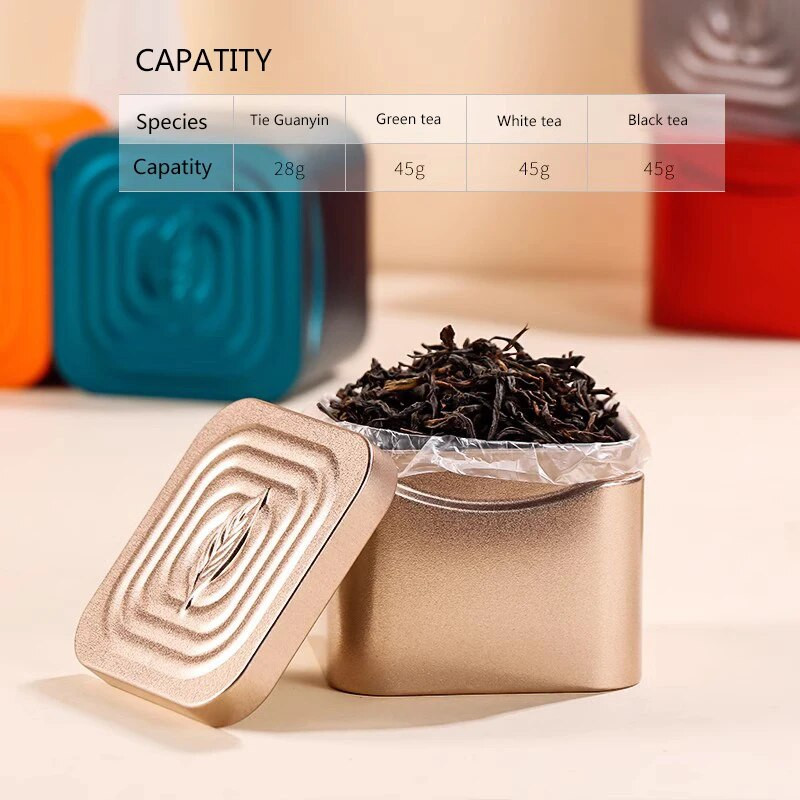 Raznobojna mala četvrtasta limenka od bijelog lima Limenka za čaj Izvrsna kutija za darove i rukotvorine za slatkiše Spremnik za pohranu hrane