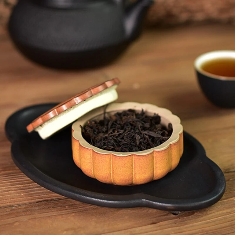 Staklenka za čaj Kreativna mjesečeva pogača Keramička putna prijenosna zatvorena posuda Mala staklenka od kamenine za pohranu Set za čaj Skladište čaja Posuda za čaj