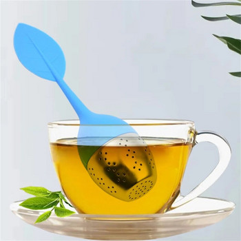 Силициеви инфузори за чай Креативни цедки за чай от листа от роза и лимон Преносимо сито за чай Филтърни инструменти Цедка за чайни съдове Кухненски аксесоари