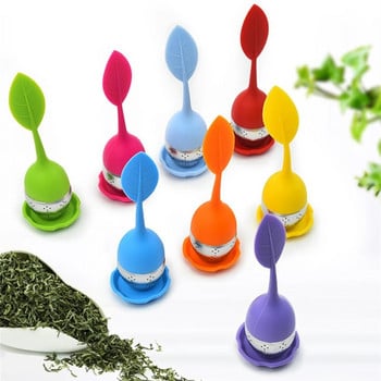 Εγχυτήρες τσαγιού πυριτίου Creative Rose Leaf Tea Strainers Φορητά εργαλεία φίλτρου κόσκινου τσαγιού Αξεσουάρ κουζίνας σουρωτήρι τσαγιού