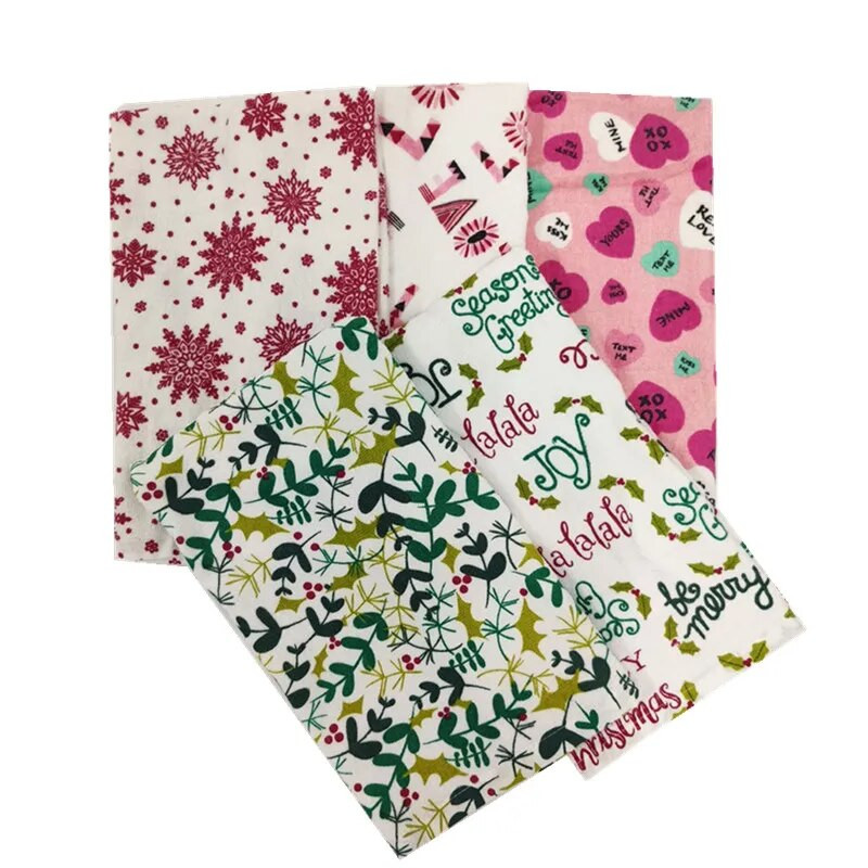 1 kom 41x65 cm pamučna kuhinjska krpa za čišćenje s šarenim otiskom, kuhinjska krpa, kuhinjski ručnik, poklon za božićnu zabavu